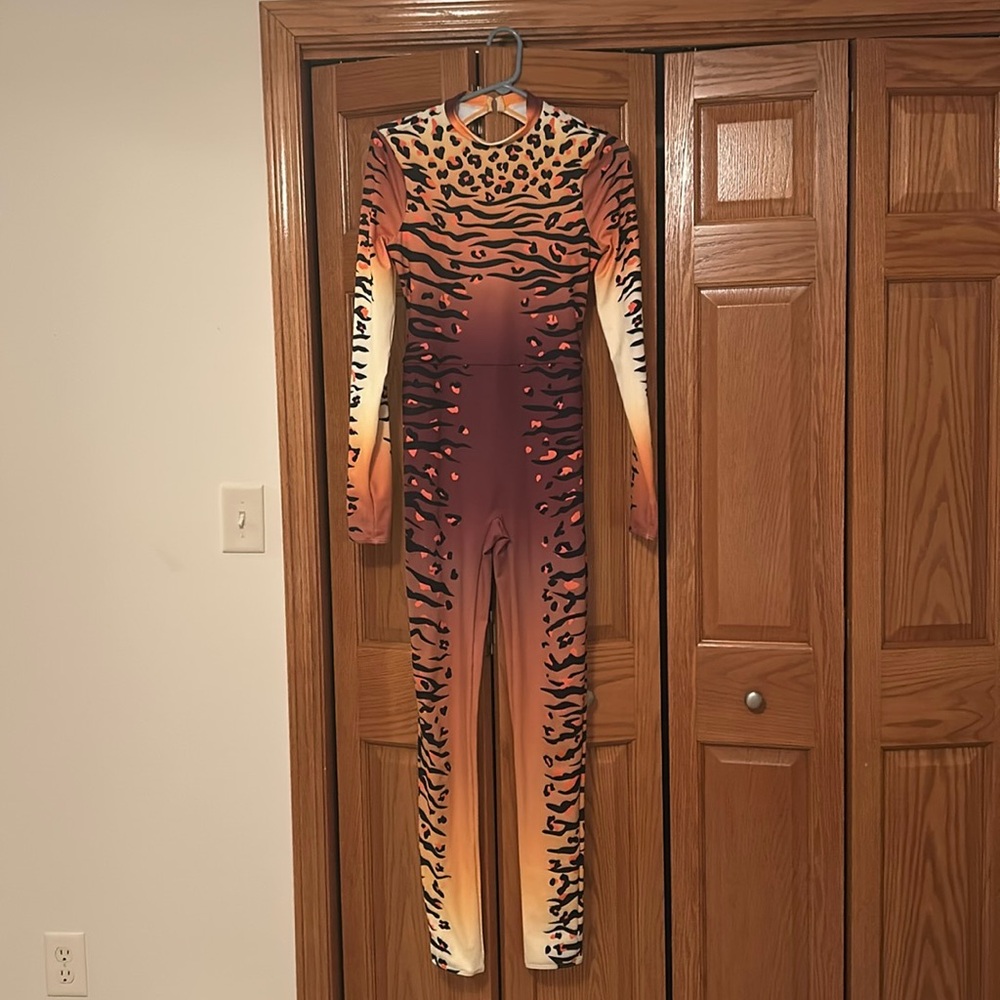 Cat Print Dance Bodysuit